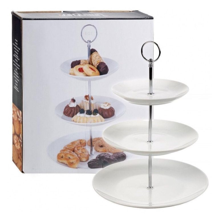 Exccellent Houseware Etagere Porselein 3laags 36cm Hoog | Kopen bij Flickmyhouse