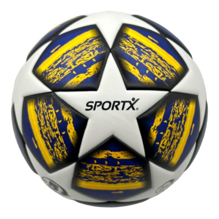 SportX Voetbal Premium 400-430 g Wit/Blauw/Geel | Kopen bij Flickmyhouse