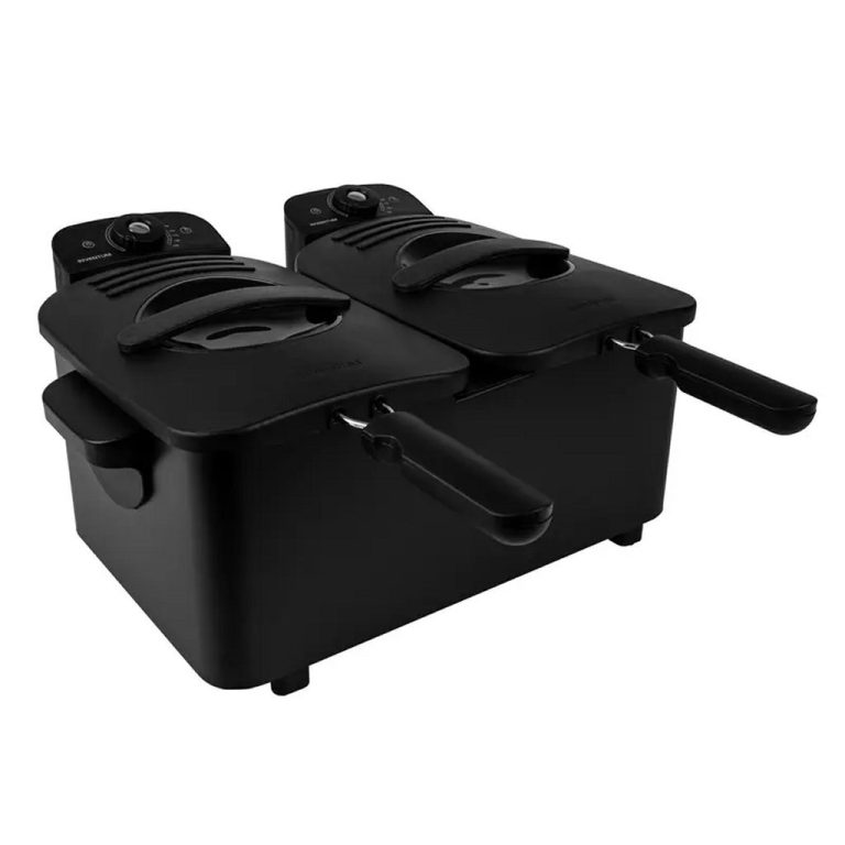 Inventum GF461B Koude Zone Friteuse 2x2.5L 1800W Zwart | Kopen bij Flickmyhouse