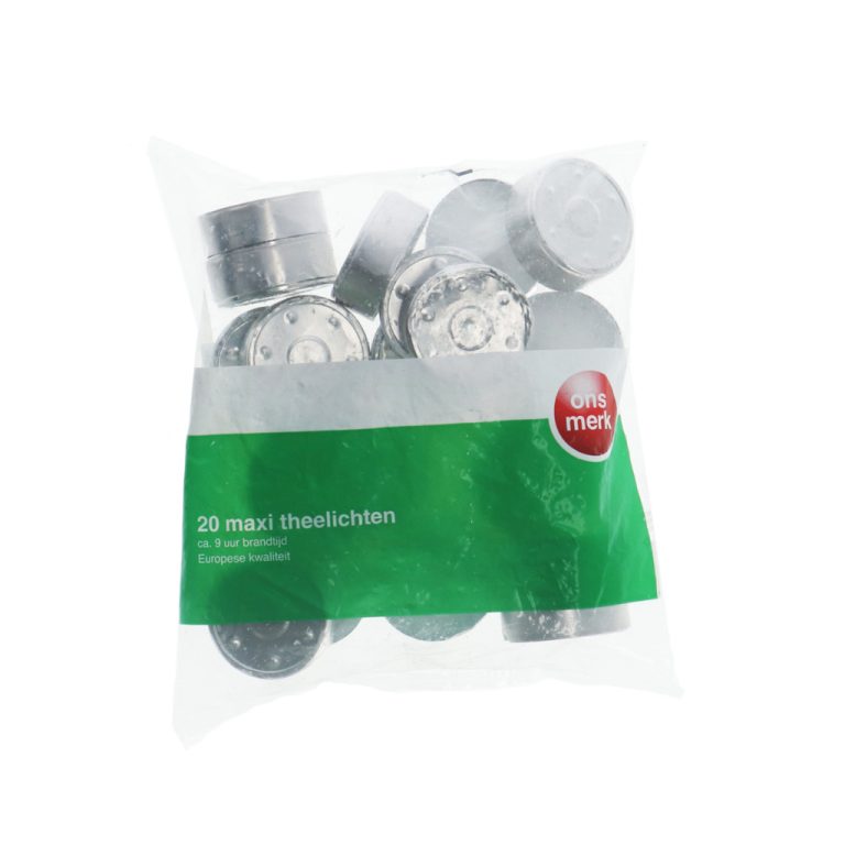 Ons Merk Theelichtjes 9 Branduren 20 Stuks | Kopen bij Flickmyhouse