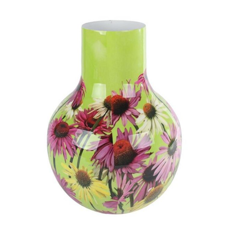 Vaas Zonnehoed 22x22x30 cm Metaal/Groen | Kopen bij Flickmyhouse