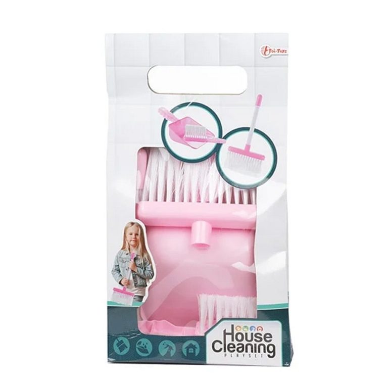 Toi-Toys House Cleaning Speelset 3-delig Roze/Wit | Kopen bij Flickmyhouse