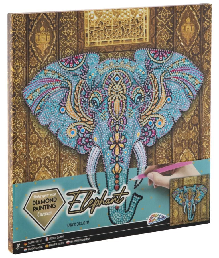 Grafix Diamond Painting op Canvas Olifant | Kopen bij Flickmyhouse