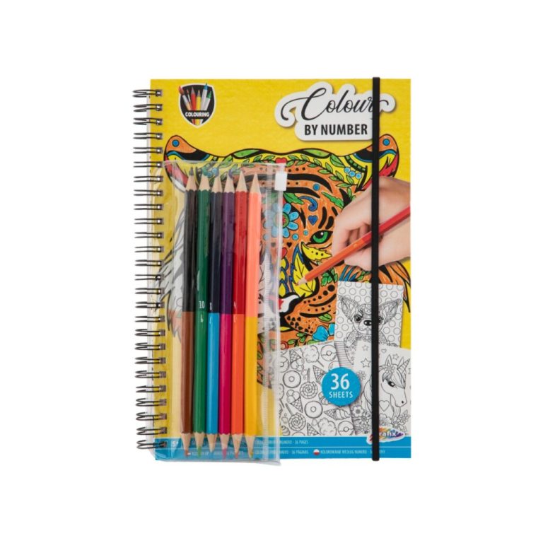 Grafix Kleurboek Kleuren op Nummer + 6 Potloden | Kopen bij Flickmyhouse