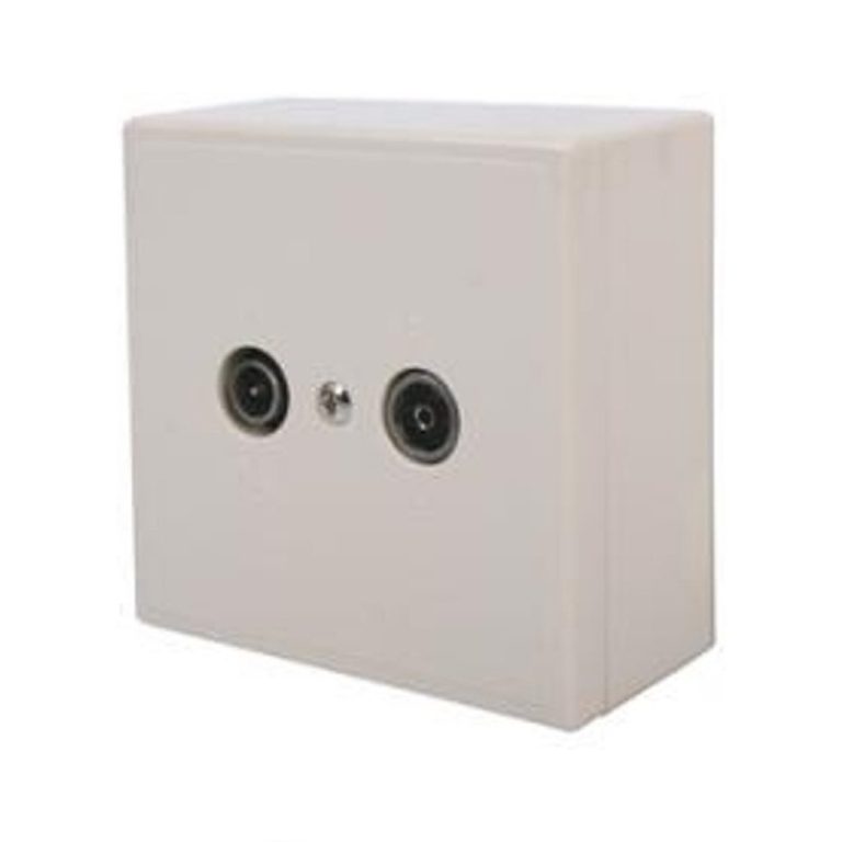 Skytronic 122223 Antennecontactdoos Wit | Kopen bij Flickmyhouse