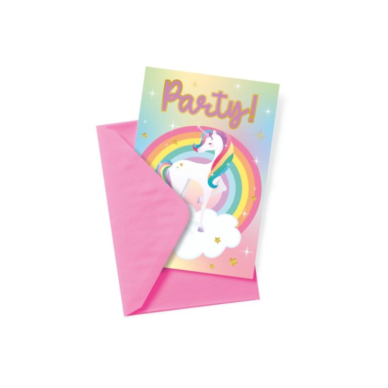 Eenhoorn Uitnodigingskaarten 6 Stuks | Kopen bij Flickmyhouse