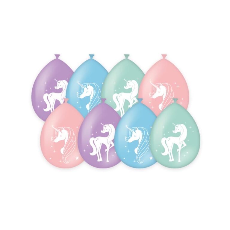 Party Ballonnen Eenhoorn 8 Stuks Roze/Paars/Blauw/Groen | Kopen bij Flickmyhouse