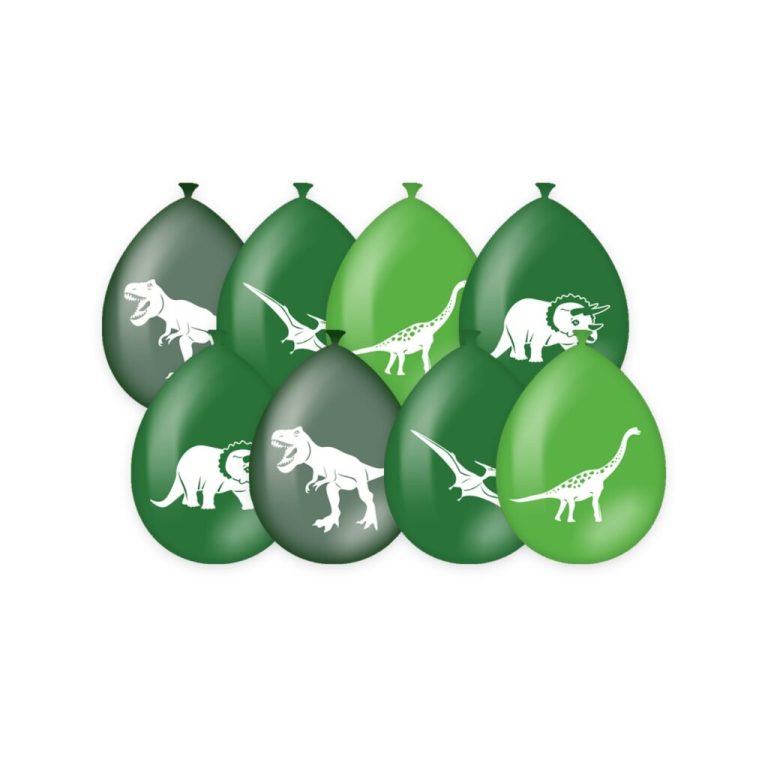Dino Party Ballonnen 8 Stuks | Kopen bij Flickmyhouse