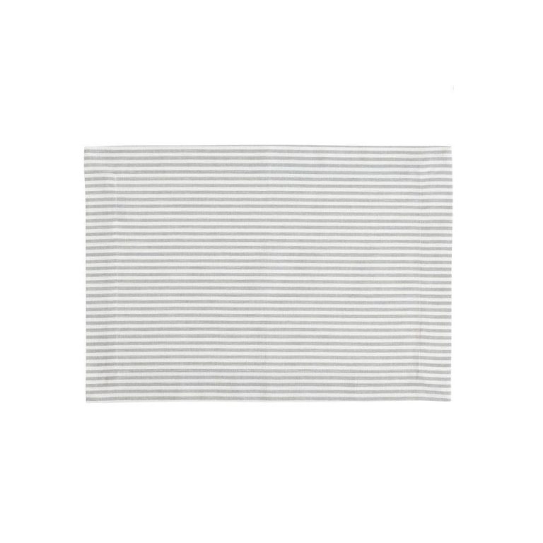 Linen&More Placemat Streep 4 Stuks Lichtgrijs/Katoen | Kopen bij Flickmyhouse