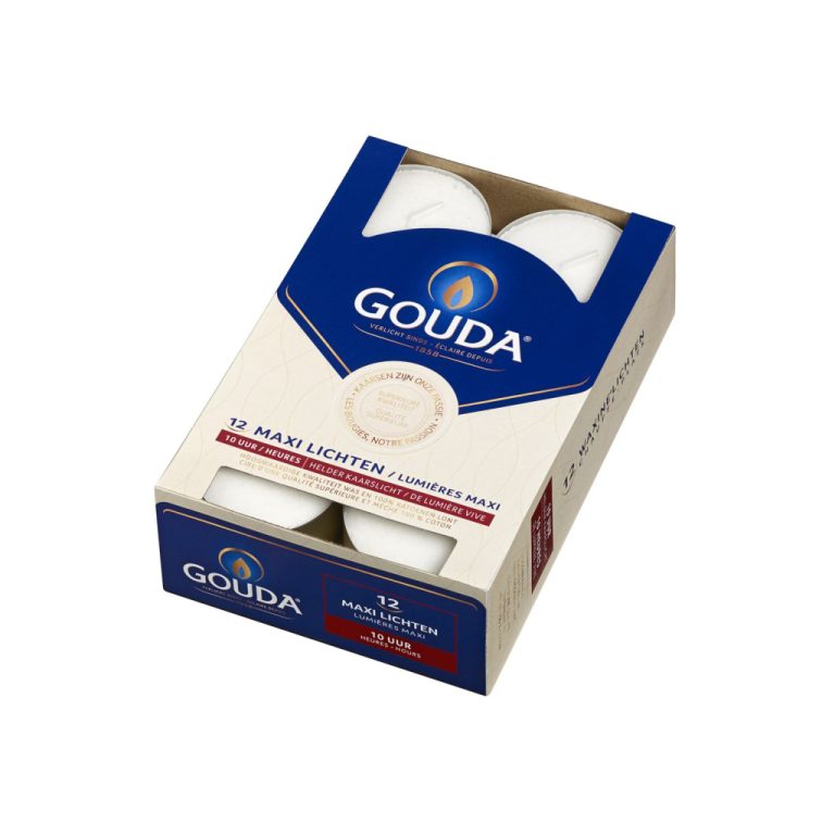 Gouda Maxilichten 12 Stuks Wit | Kopen bij Flickmyhouse