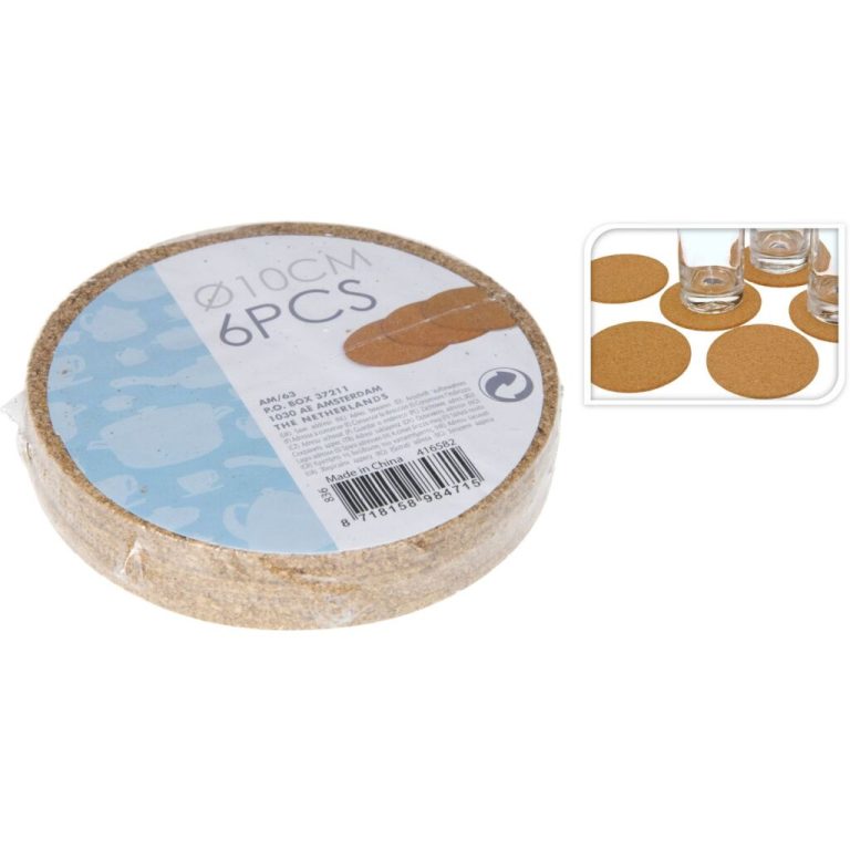 Kurken Onderzetters 10 cm 6 Stuks | Kopen bij Flickmyhouse