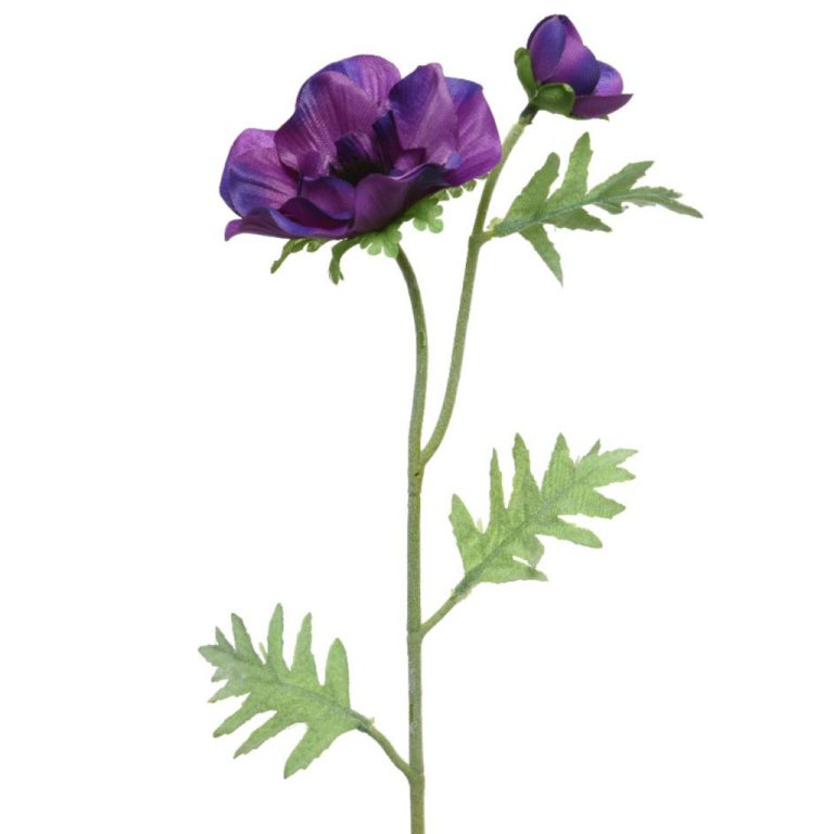 Kunstbloem Paarse Anemoon 41 cm | Kopen bij Flickmyhouse