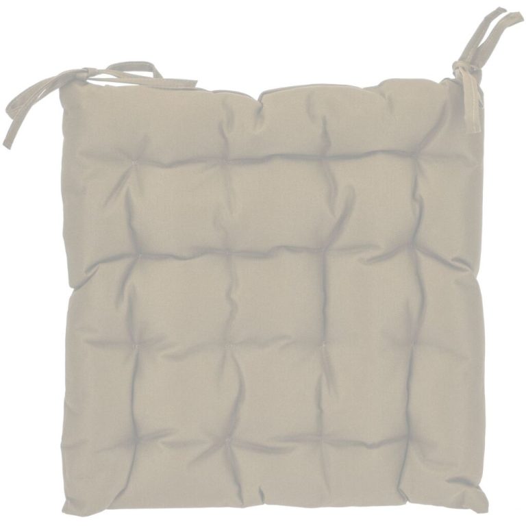 Stoelkussen 40x40x6 cm Beige | Kopen bij Flickmyhouse