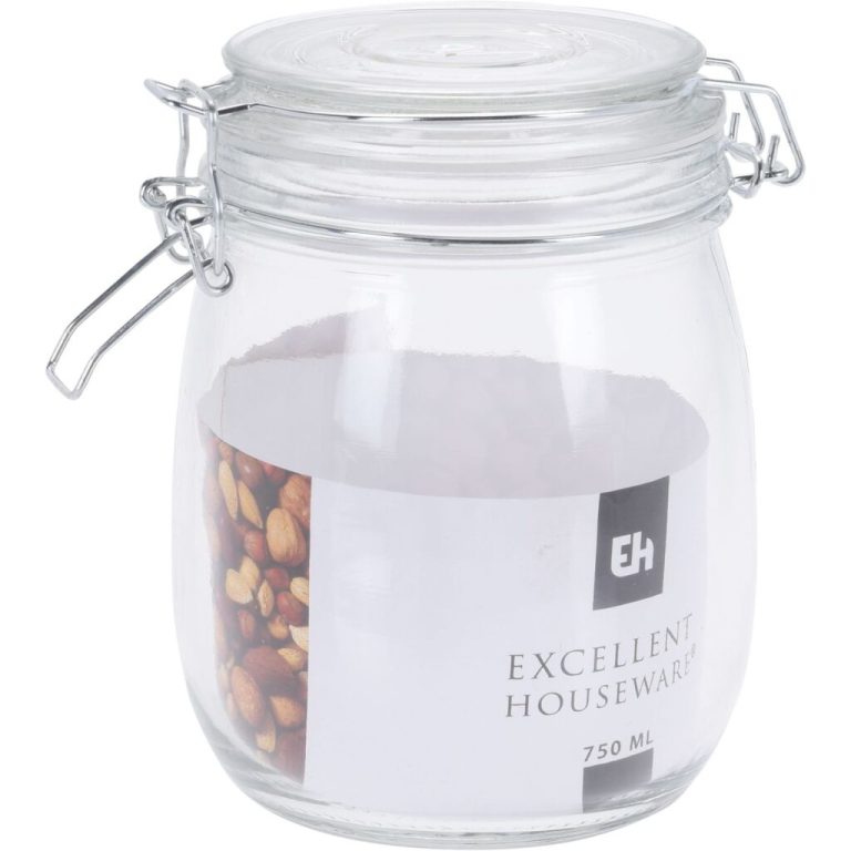 Excellent Houseware Glazen Voorraadpot 0.75L | Kopen bij Flickmyhouse