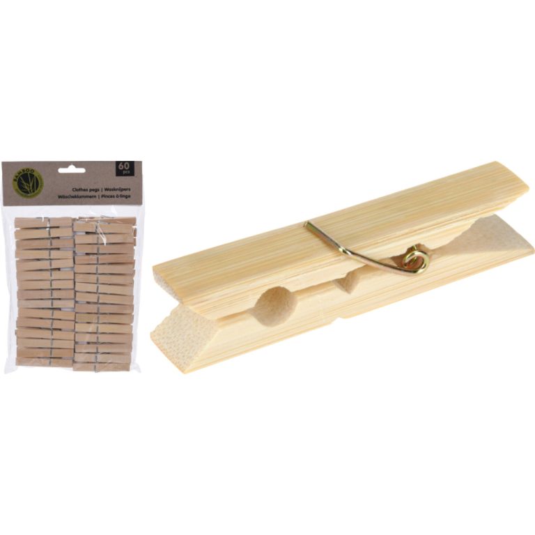 Bamboe Wasknijpers 60 Stuks | Kopen bij Flickmyhouse