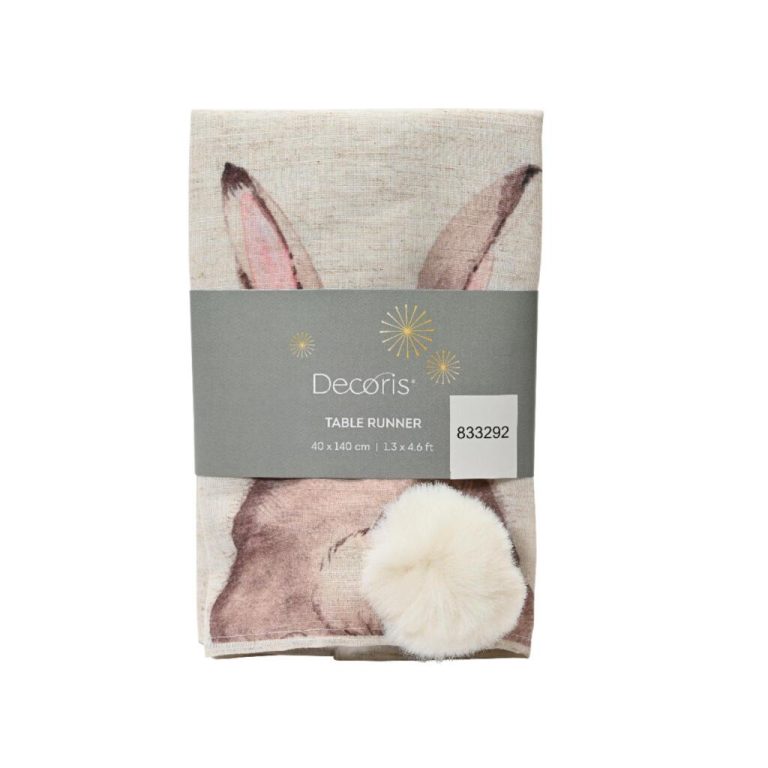 Decoris Tafelloper Konijn 40x140 cm Polyester | Kopen bij Flickmyhouse