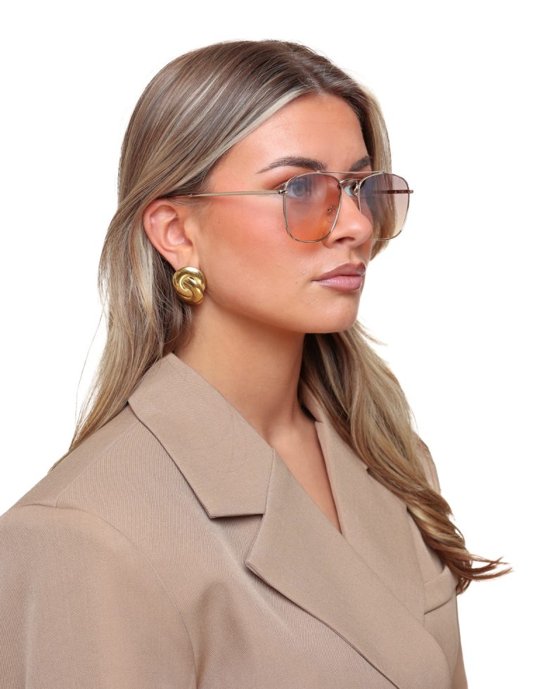 Bruine Gouden Montuur - Zonnebril | Olivia & Kate