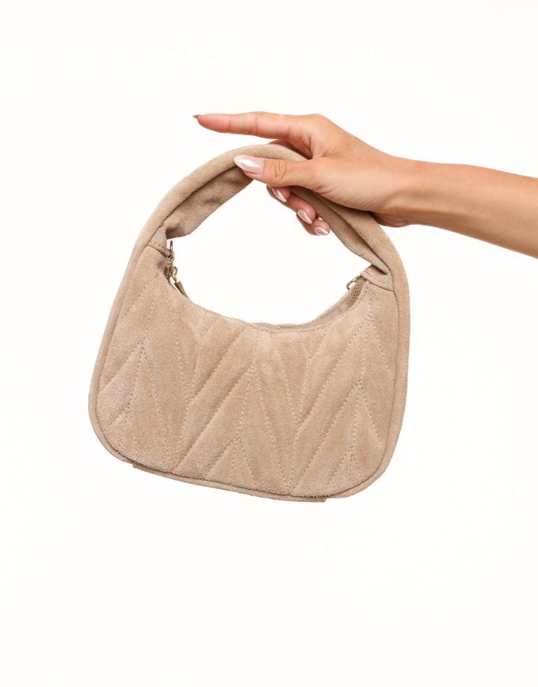 Taupe Suede Kleine Gedetailleerde - Tas | Olivia & Kate