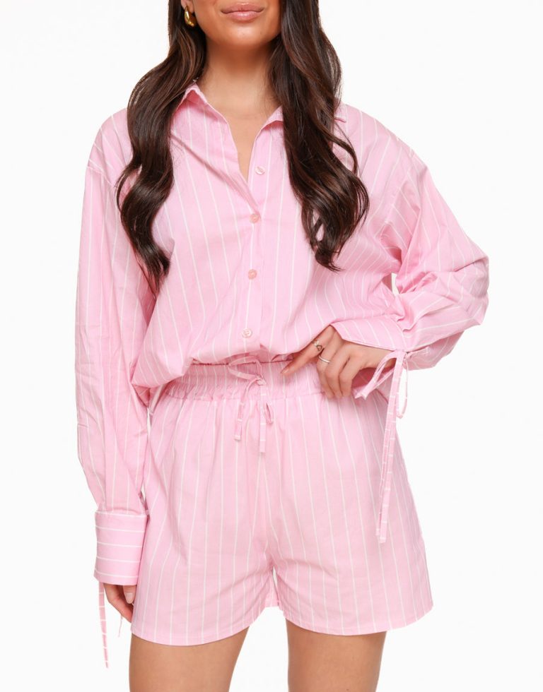 Lichtroze Gestreepte - Short | Olivia & Kate