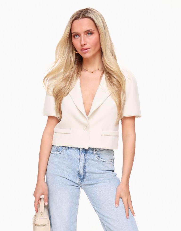 Creme F/W Edit Cropped Pofmouwen - Blazer | Olivia & Kate