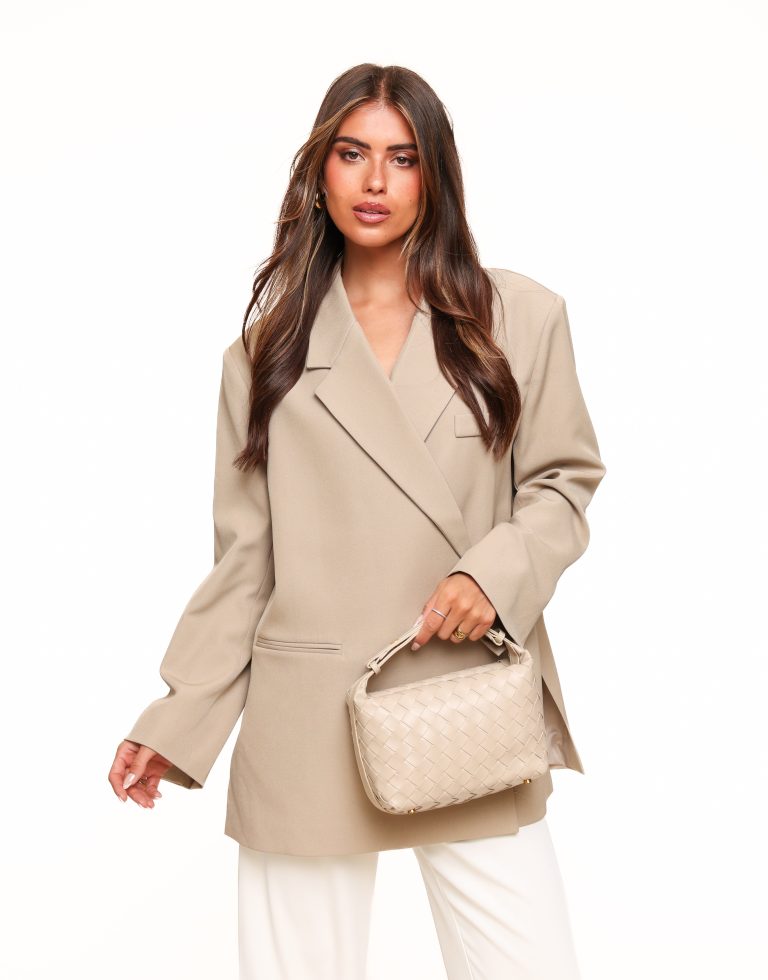Beige Vierkante Oversized - Blazer | Olivia & Kate