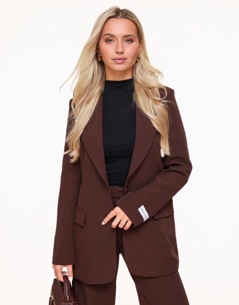 Bruine F/W Edit Basic LS - Blazer | Olivia & Kate