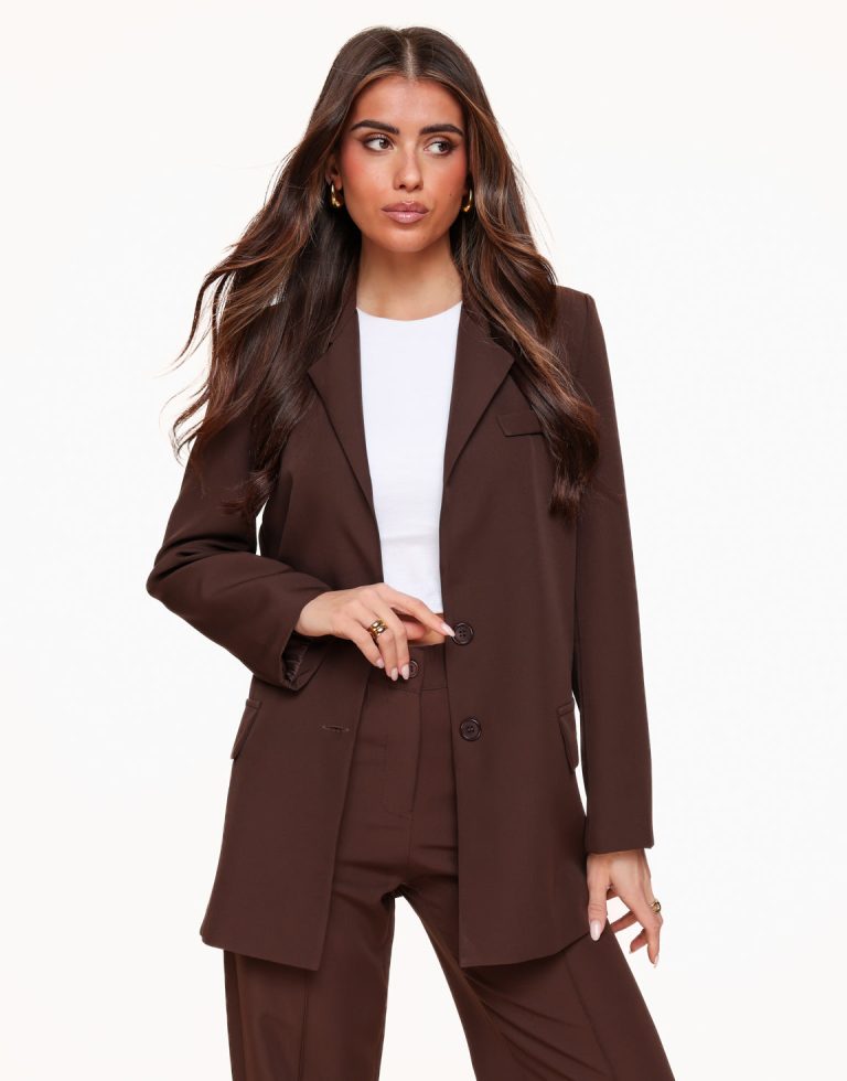 Donkerbruine Basic - Blazer | Olivia & Kate