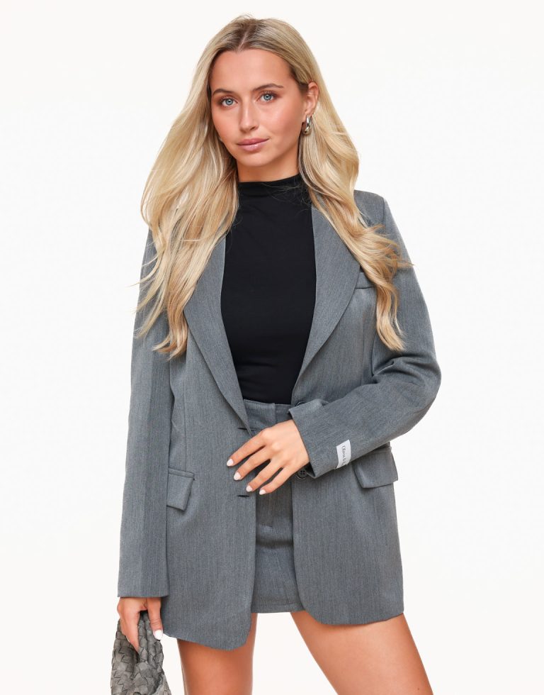 Grijze F/W Edit Basic LS - Blazer | Olivia & Kate