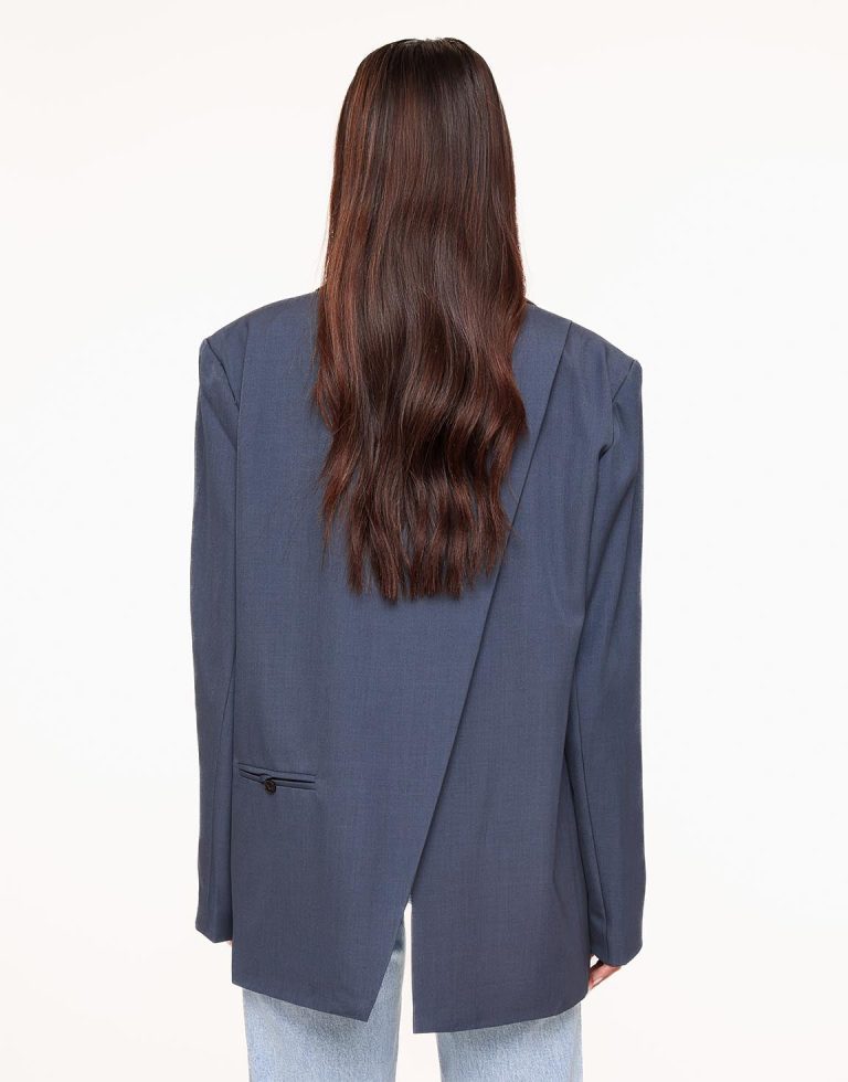 Jeansblauwe Open Rug Oversized - Blazer | Olivia & Kate