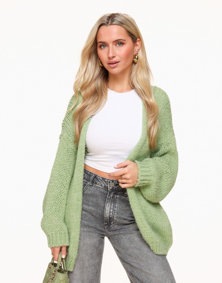 Licht Groene Wollen - Vest | Olivia & Kate