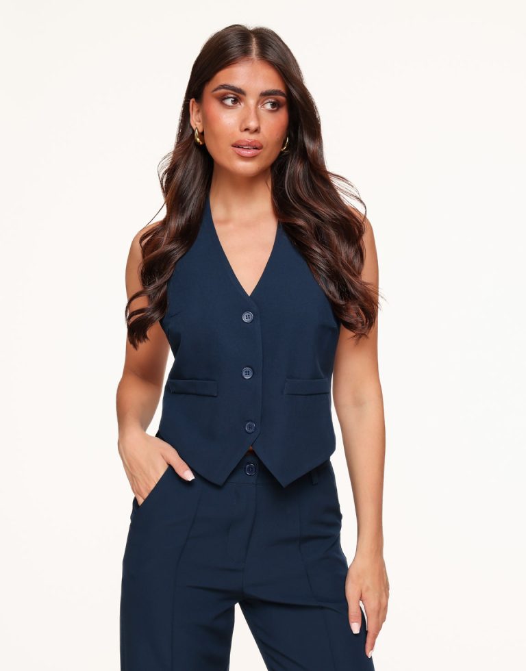 Navy Halter - Gilet | Olivia & Kate