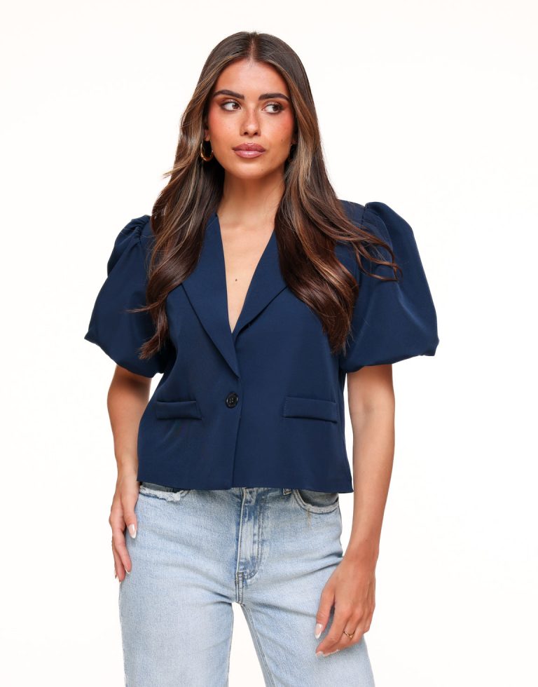 Navy Pofmouwen SS - Blazer | Olivia & Kate