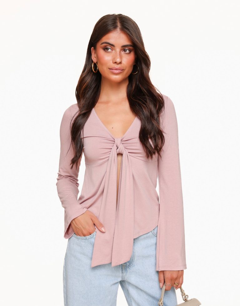 Lichtroze Strik LS - Top | Olivia & Kate