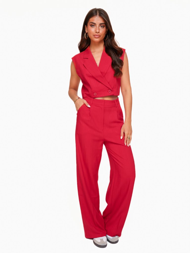 Rode Wijde - Pantalon | Olivia & Kate