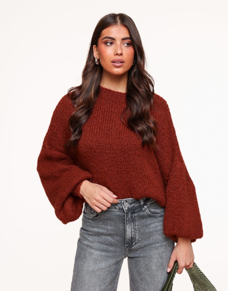 Brique Wollen Gebreide - Trui | Olivia & Kate