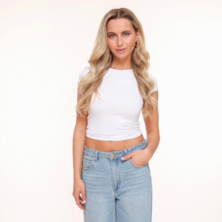 Witte Basic SS - Top | Olivia & Kate