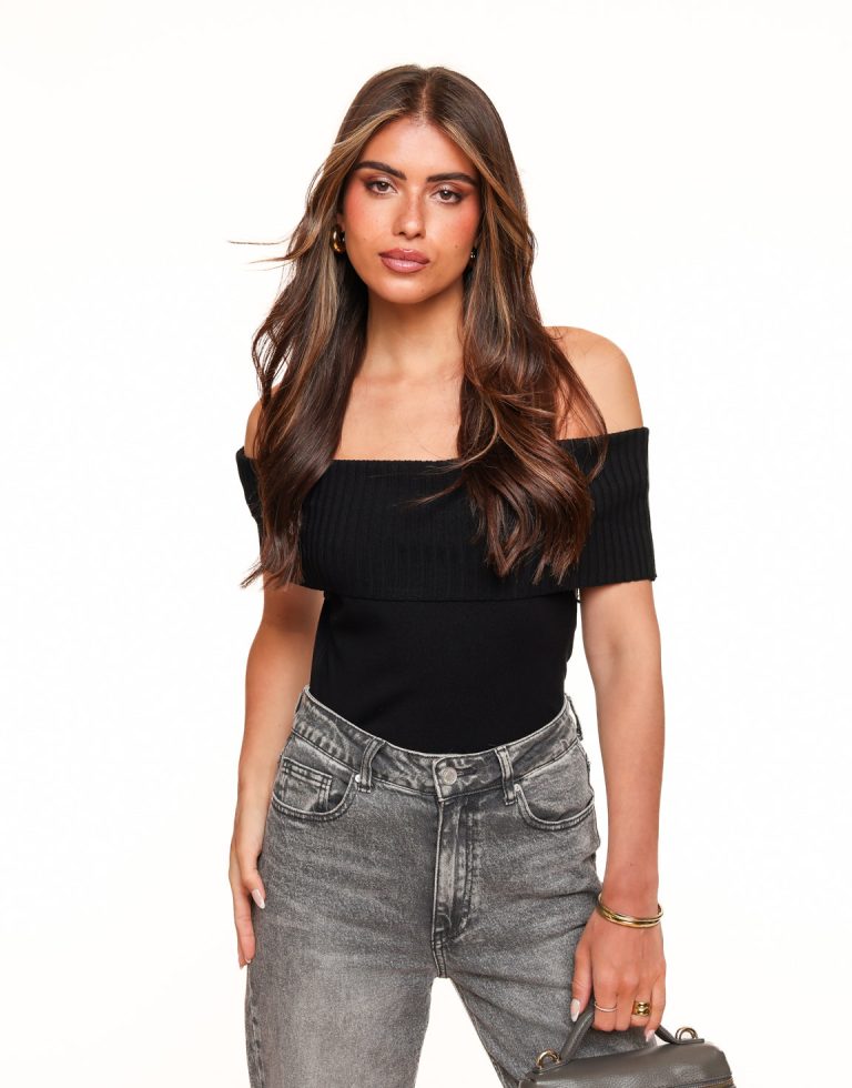 Zwarte Mouwloze Off Shoulder - Top | Olivia & Kate