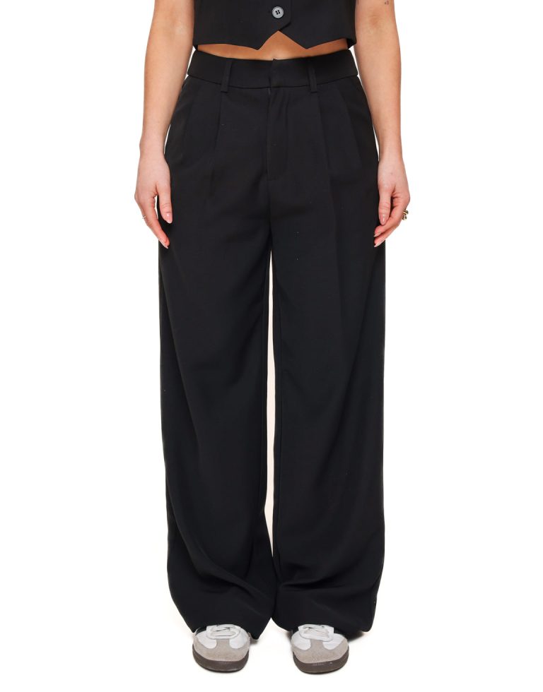 Zwarte STUDIO Wijde - Pantalon | Olivia & Kate