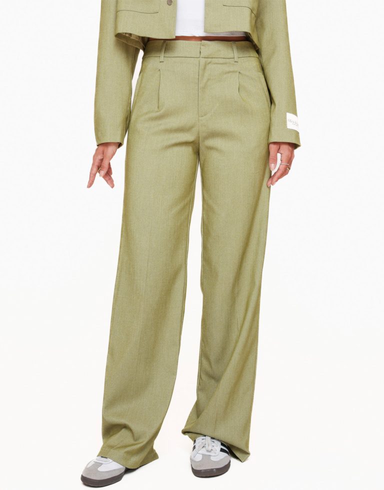 Lichtgroene STUDIO - Pantalon | Olivia & Kate