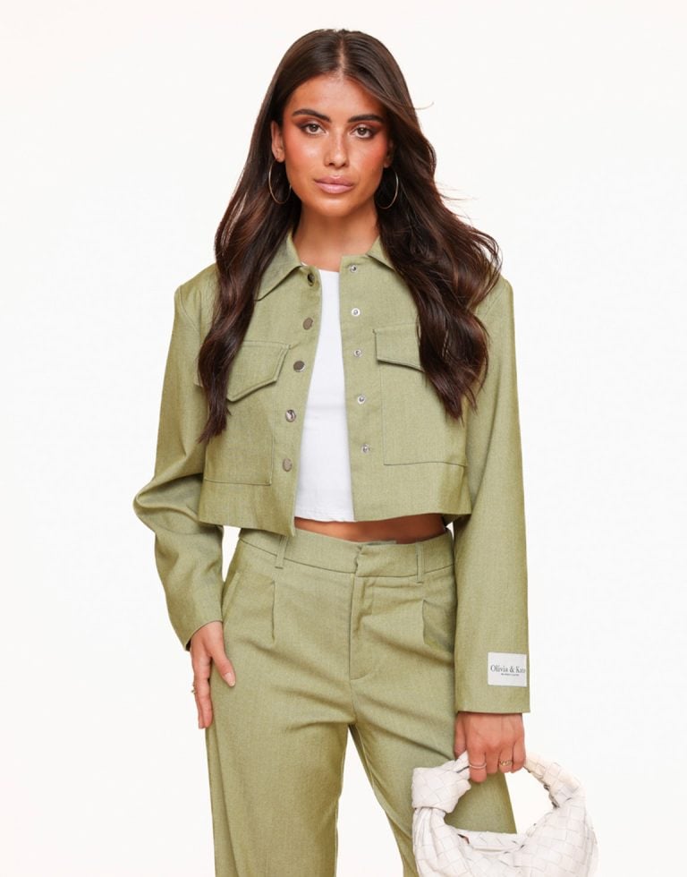 Lichtgroene STUDIO Cropped - Jasje | Olivia & Kate