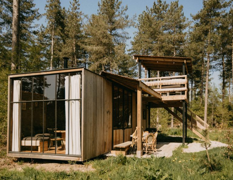 Tiny house voor 5 personen met terras op 3