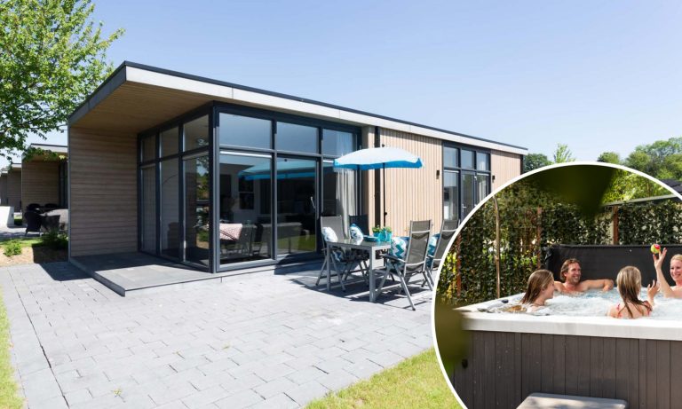 Vakantiehuis voor 5 personen met bubbelbad op een vakantiepark in Lunteren