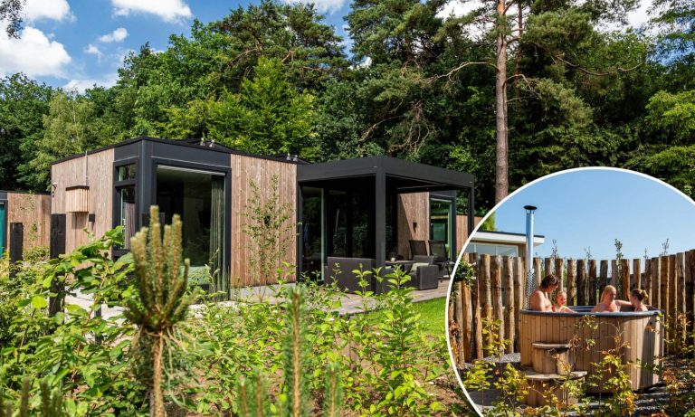 Modern 5-persoons vakantiehuis met hottub nabij Garderen op de Veluwe.