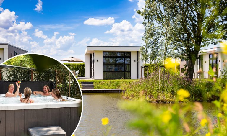 Luxe 4 persoons chalet met bubbelbad op een vakantiepark