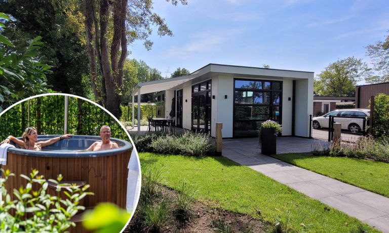 Luxe 6 persoons Wellness chalet met hottub op een vakantiepark