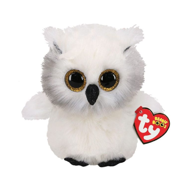 TY Beanie Boos Knuffel Uil Austin 15 cm | Kopen bij Flickmyhouse