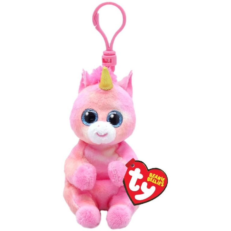 TY Beanie Babies Bellies Clip Knuffel Unicorn Skylar 10 cm | Kopen bij Flickmyhouse