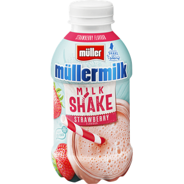 Muller Mullermilk Milkshake Strawberry Flavour 400 g bij Jumbo | Flickmyhouse