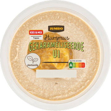 Jumbo Hummus Gekarameliseerde Ui 200 g Aanbieding bij Jumbo | 3 voor 6.00 | Flickmyhouse