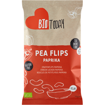 BioToday Erwtenflips Paprika 75 g bij Jumbo | Flickmyhouse